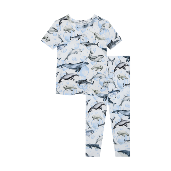 Short Sleeve Basic Pajamas - Sharkly