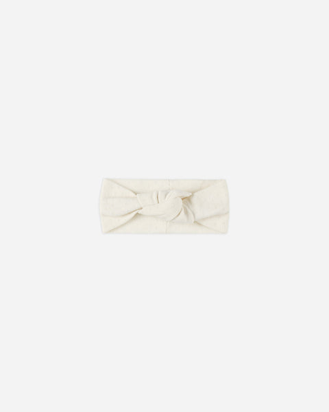 Pointelle Knotted Headband - Ivory