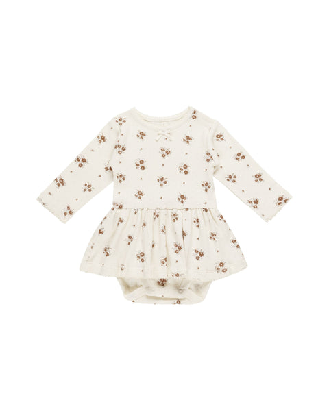 Pointelle Skirted Bodysuit - Autumn Flora