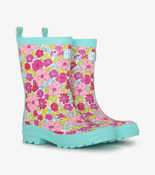 Matte Rain Boots- Groovy Flowers