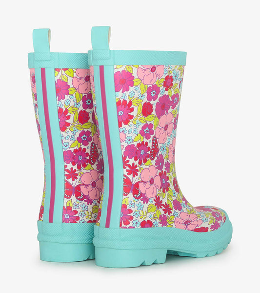 Matte Rain Boots- Groovy Flowers