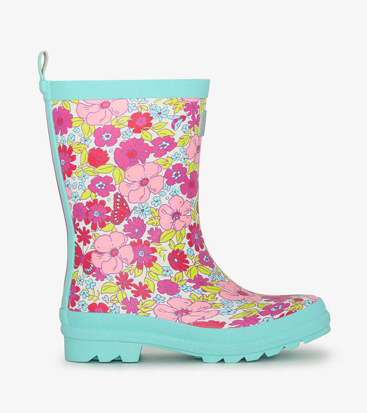 Matte Rain Boots- Groovy Flowers