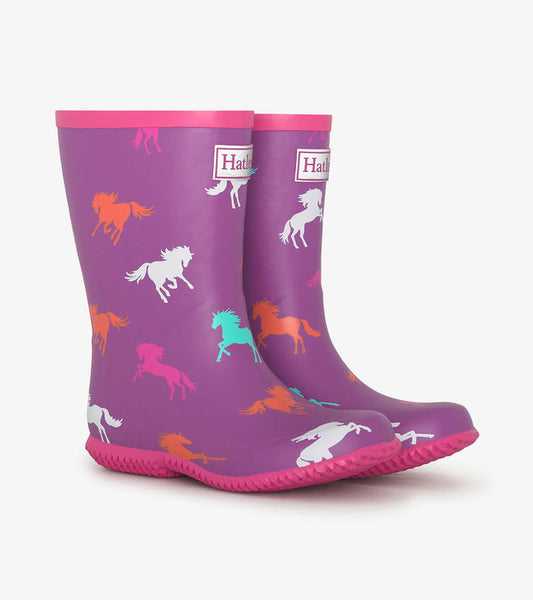 Packable Rain Boot - Leaping Horses