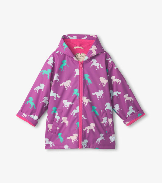 Zip Up Rain Jacket - Leaping Horses