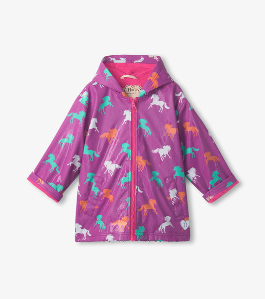 Zip Up Rain Jacket - Leaping Horses