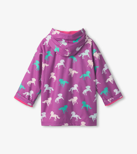 Zip Up Rain Jacket - Leaping Horses