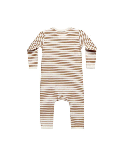 Ribbed Baby Jumpsuit - Golden Stripe