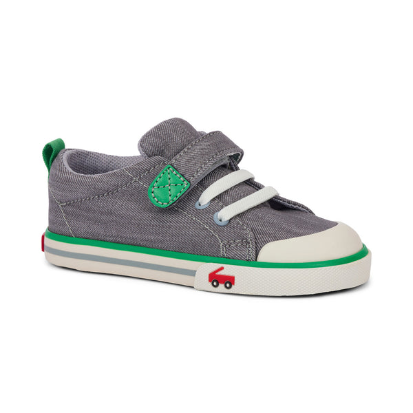 Stevie II - Gray Denim/Green