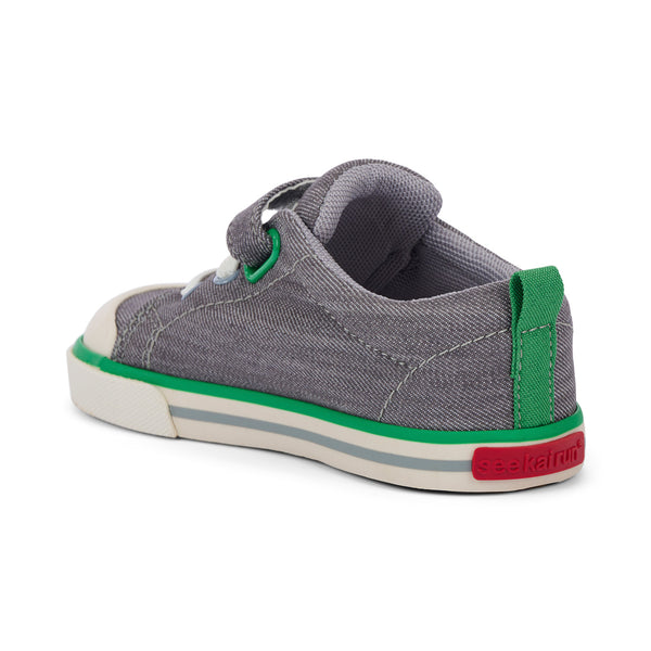 Stevie II - Gray Denim/Green