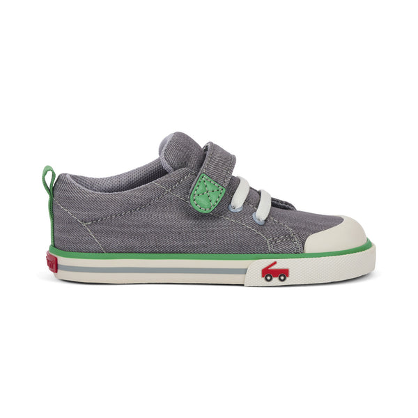 Stevie II - Gray Denim/Green