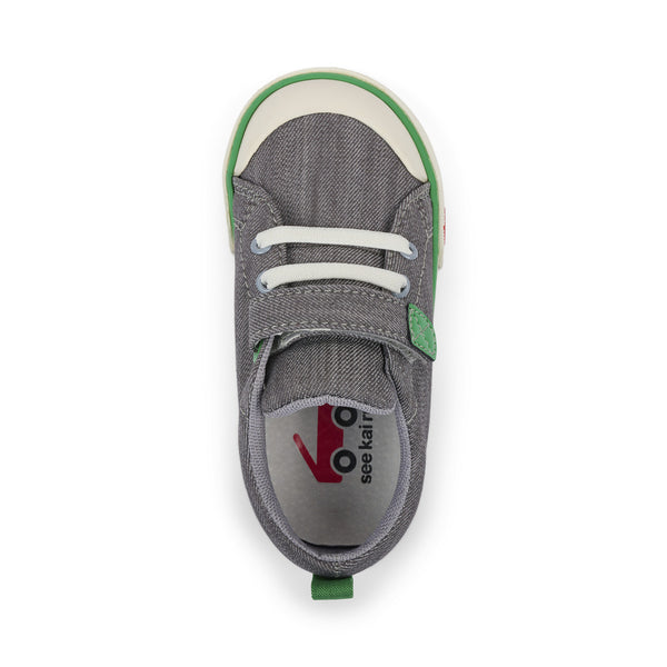 Stevie II - Gray Denim/Green