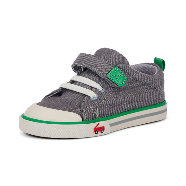 Stevie II - Gray Denim/Green