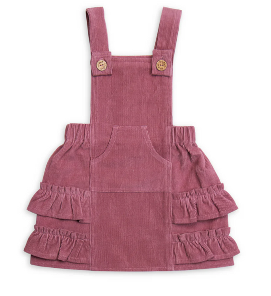 Corduroy Pinafore - Rose