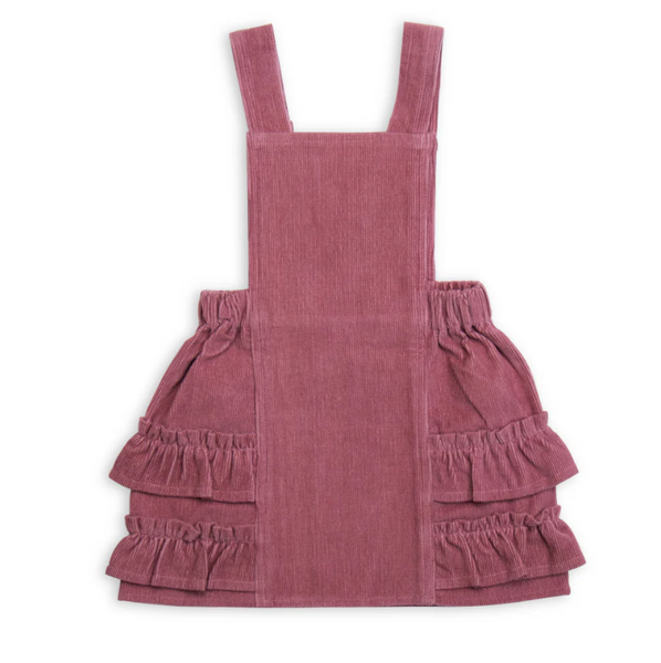 Corduroy Pinafore - Rose