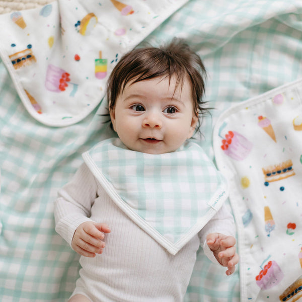 Luxe Muslin Bandana Bib Set - Sweet Treats