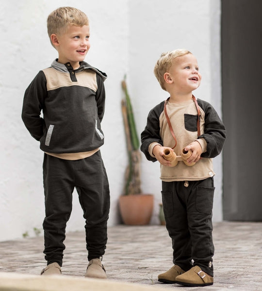 Organic Cotton Raglan Crewneck & Pant Set - Ginger