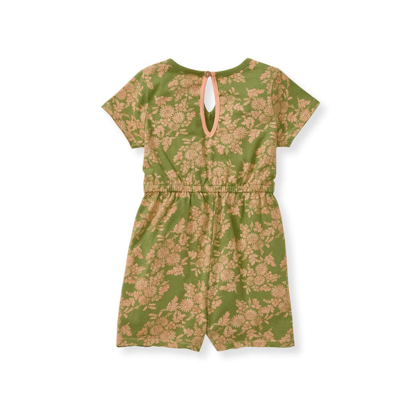 Vibrant GardenOrganic Romper - Iguana