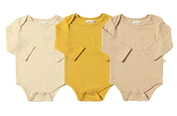 Tellico Triple Pack Onesies and Tees - Cream/Gold/Beige