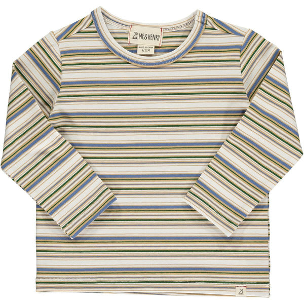 Toby Tee - Beige/Blue/Green Stripe