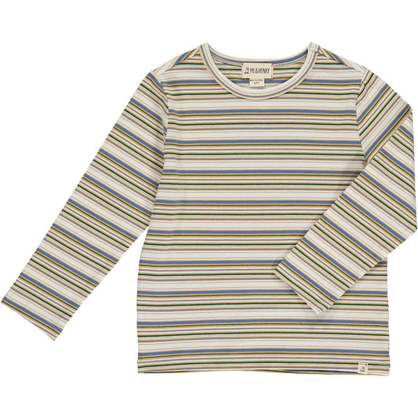 Toby Tee - Beige/Blue/Green Stripe