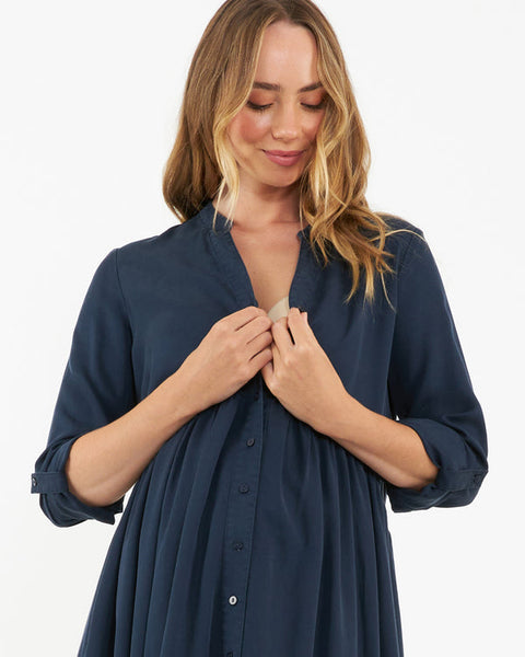 Demi Tencel Dress - Navy