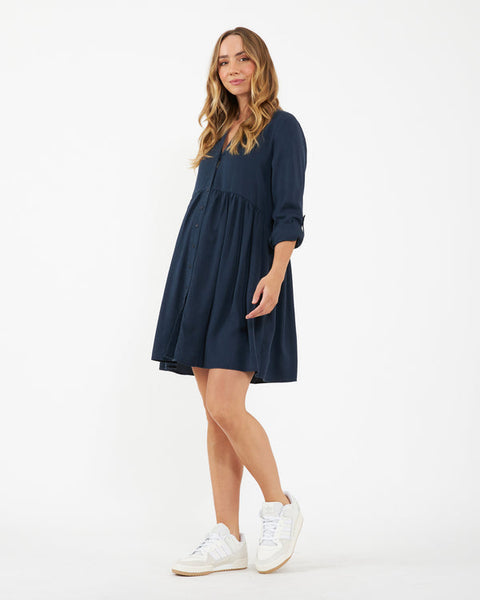 Demi Tencel Dress - Navy