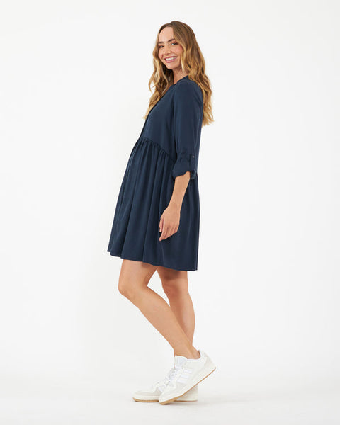 Demi Tencel Dress - Navy