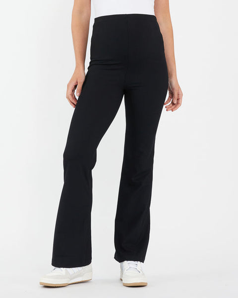 Jonah Ribbed Flare Pants - Black