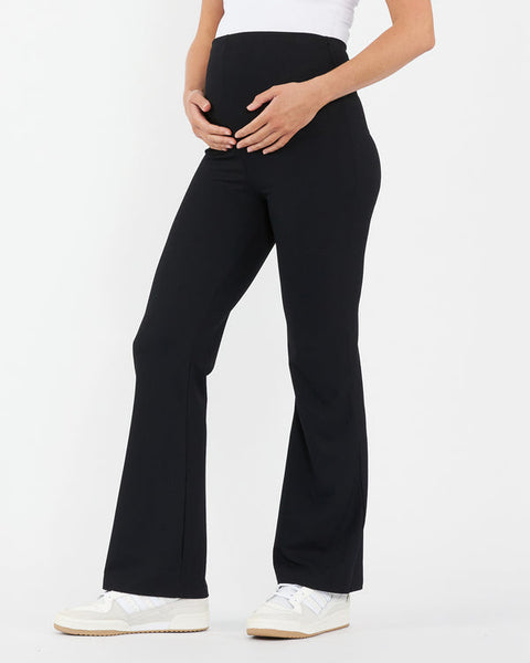 Jonah Ribbed Flare Pants - Black