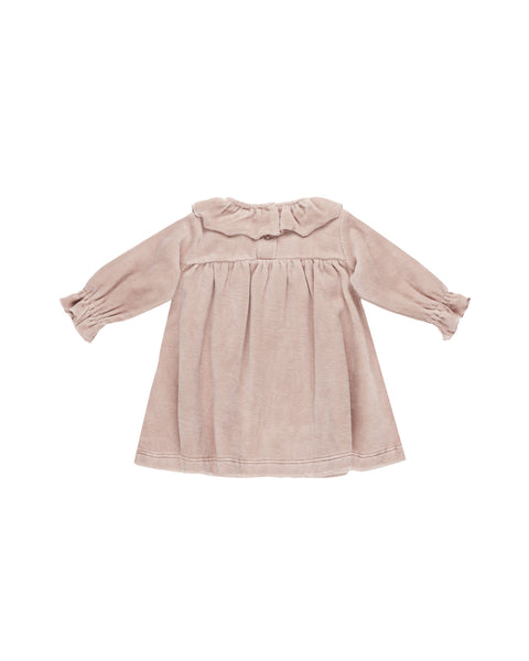 Velour Baby Dress - Blush