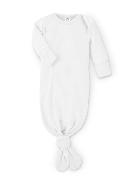 Organic Newborn Infant Gown - White