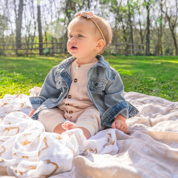 Organic Cotton Muslin Swaddles (4 Pack) - Safari Dreams