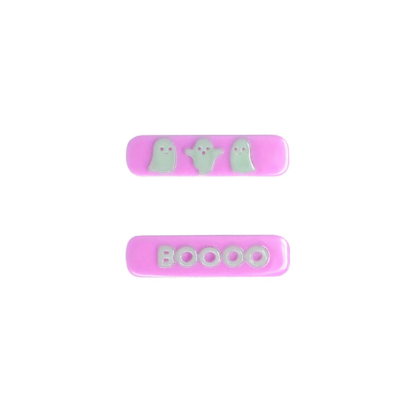 2 Pack of Bar Clips  - Boo Friends (Glow in the Dark)