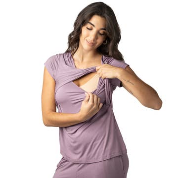 Davy Ultra Soft Maternity and Nursing Pajamas Set - Dusty Mauve