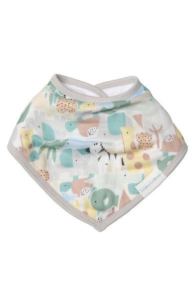 Luxe Muslin Bandana Bib Set - Animal Puzzle