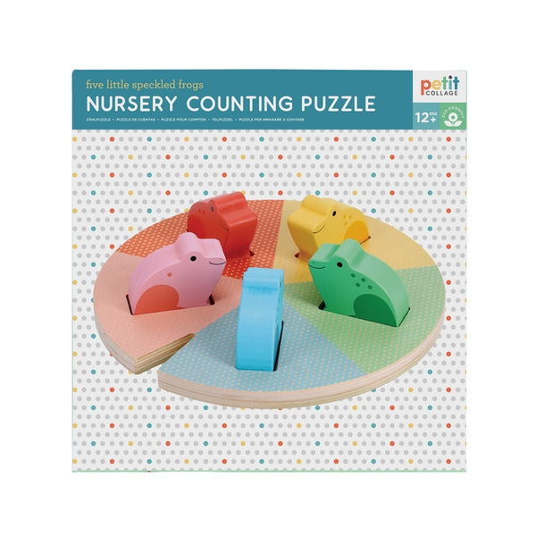 Nursery Counting Puzzle: Five Little Speckled Frogs