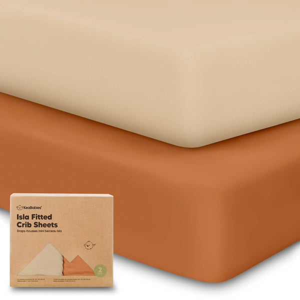 2 Pack Isla Fitted Crib Sheet - Rust