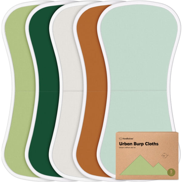 Organic Urban Burp Cloths - Hunter - Set of 5