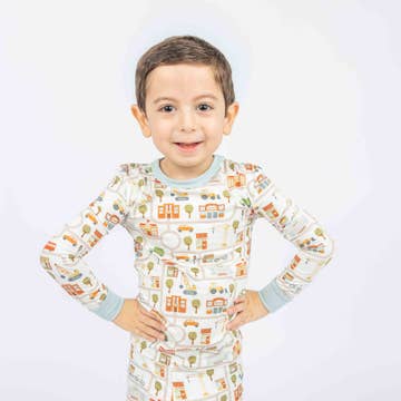 Bamboo Two Piece Long Sleeve Pajamas - Let's Go City