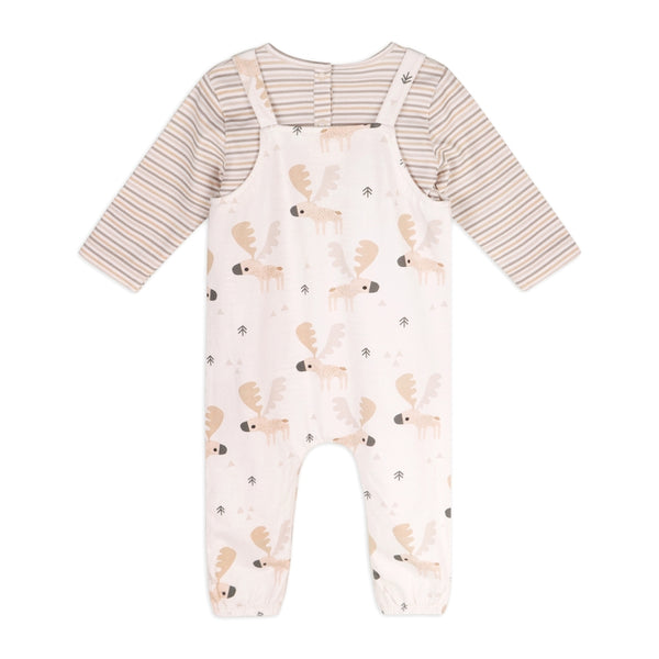 Moose Baby Overall & Bodysuit Set