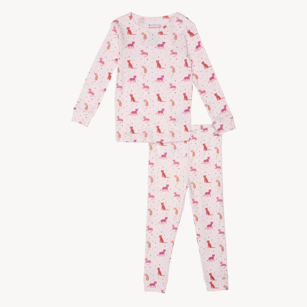 Organic Cotton Long Sleeve Pajamas - Cheetah Bonita