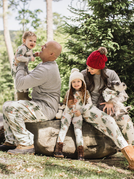 Women's Crew Neck Tee & Jogger Pant PJ Set - Christmas Tree Farm