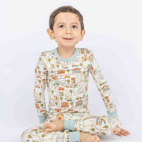 Bamboo Two Piece Long Sleeve Pajamas - Let's Go City