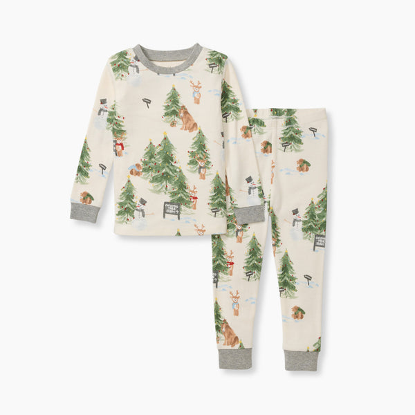 Toddler Tee & Pant PJ Set - Christmas Tree Farm