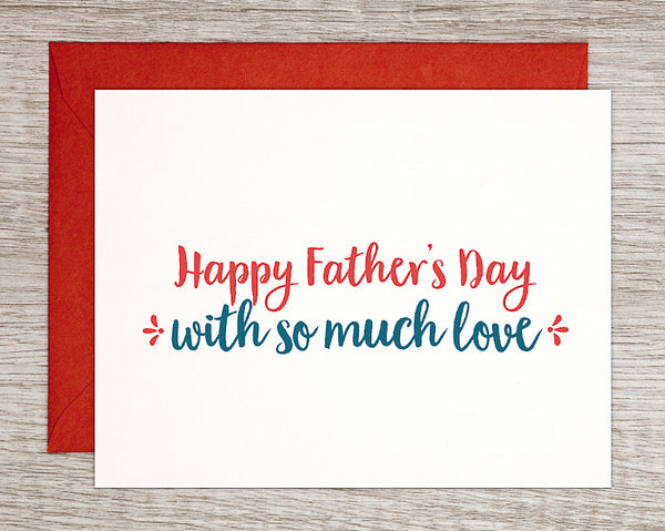 Father's Day Card - Much Love