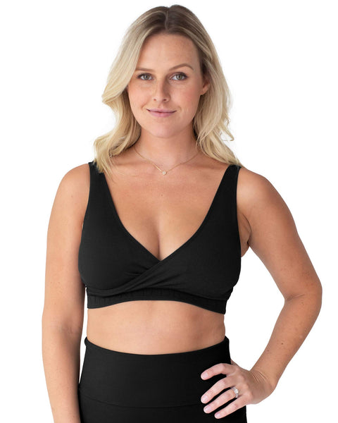 Sublime Adjustable Crossover Nursing and Lounge Bra - Black