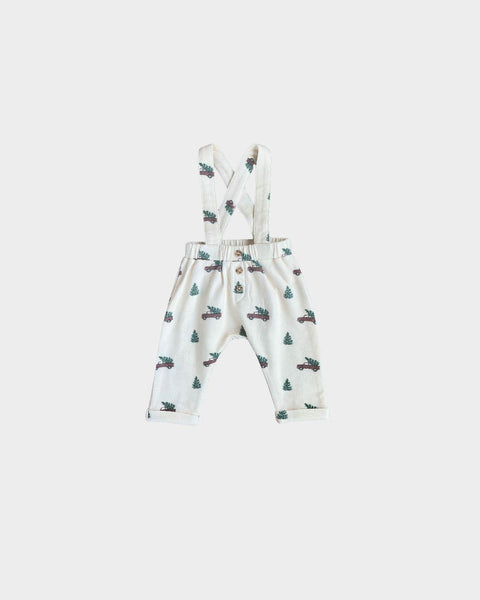 Baby Suspender Overalls - Christmas Truck