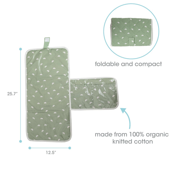 Organic Changing Mat - Sage Green