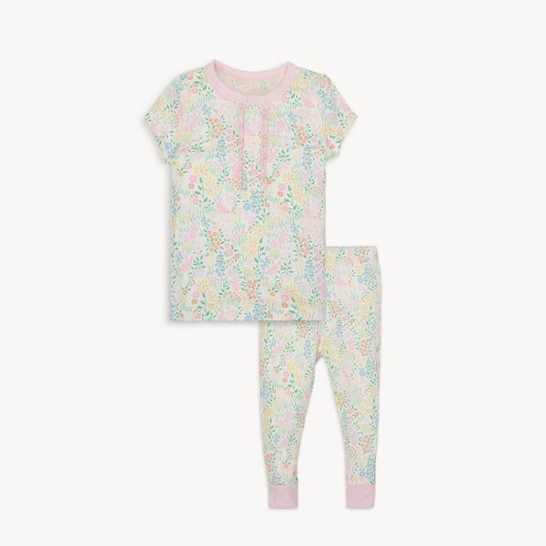 Modal Magnetic Toddler Pajamas With Ruffle - Hoppy Garden