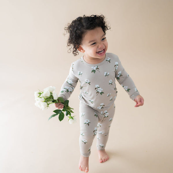 Long Sleeve Pajamas - Khaki Magnolia